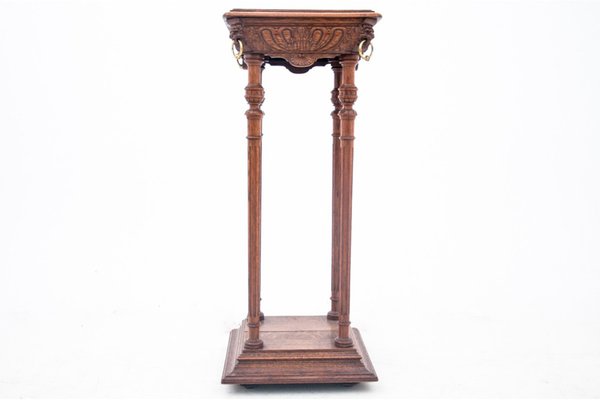 Oak Pedestal, France, 1880s-BXB-1700349