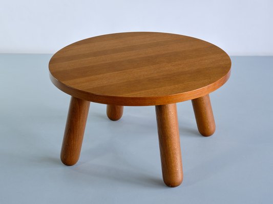 Oak Round Coffee Table from Otto Færge, Denmark, 1940s-FMT-1394849