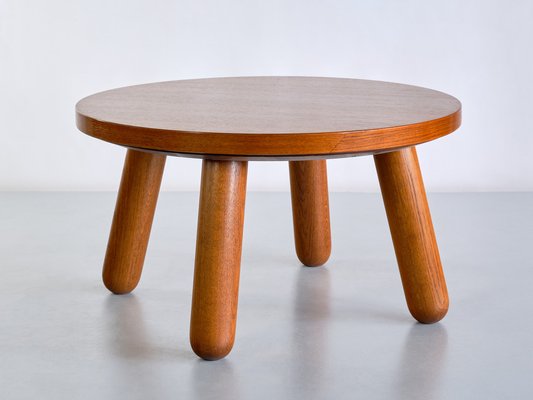 Oak Round Coffee Table from Otto Færge, Denmark, 1940s-FMT-1394849