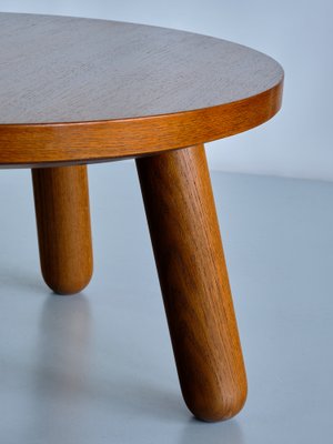 Oak Round Coffee Table from Otto Færge, Denmark, 1940s-FMT-1394849