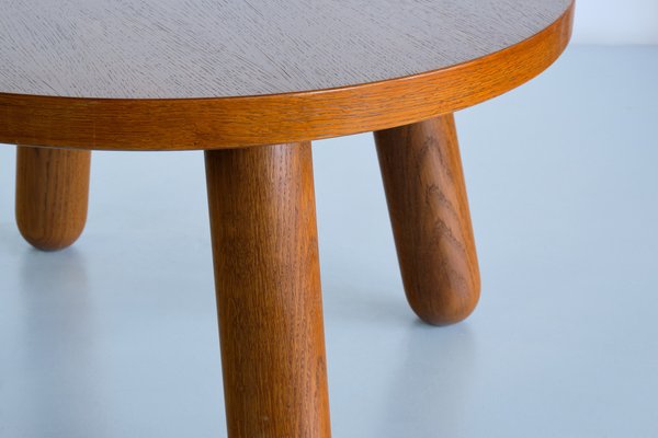 Oak Round Coffee Table from Otto Færge, Denmark, 1940s-FMT-1394849