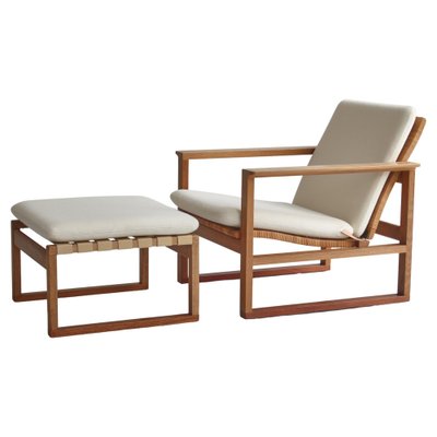 Oak & Teakwood 246 Lounge Chair by Børge Mogensen for Fredericia, 1957, Set of 2-WRF-1095149