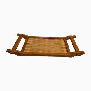 Oak Tray with Woven Top, 1960s-VHW-1812539