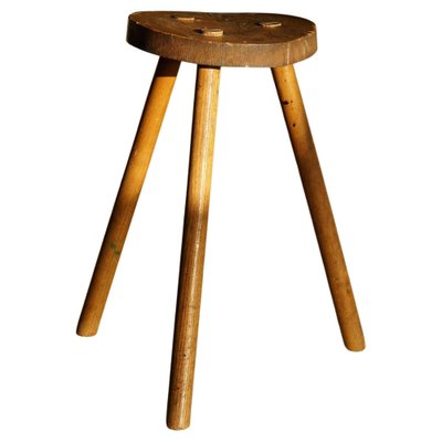 Oak Tripod Stool, 1960s-MXF-1452517