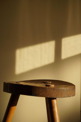 Oak Tripod Stool, 1960s-MXF-1452517