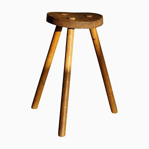 Oak Tripod Stool, 1960s-MXF-1452517