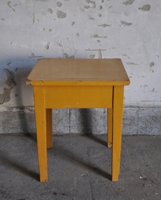 Ocher Painted Stool, 1940s-OXJ-1723112