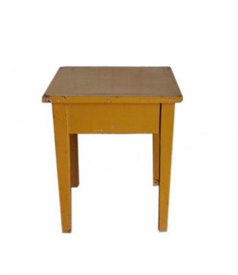 Ocher Painted Stool, 1940s-OXJ-1723112