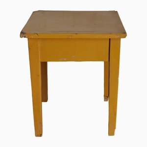 Ocher Painted Stool, 1940s-OXJ-1723112