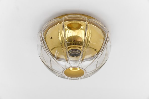 Octagonal Glass Flush Mount by Limburg, Germany, 1960s-KQB-1814538