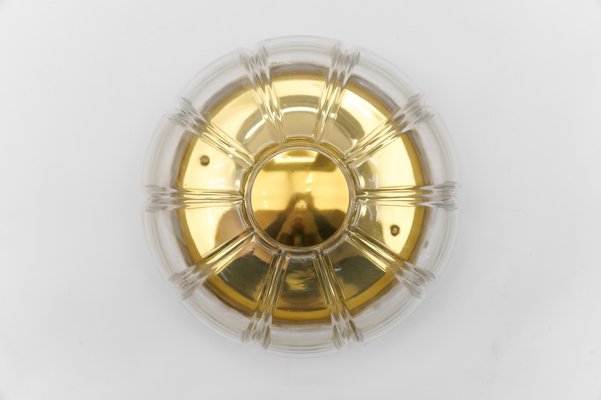 Octagonal Glass Flush Mount by Limburg, Germany, 1960s-KQB-1814538