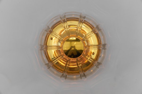 Octagonal Glass Flush Mount by Limburg, Germany, 1960s-KQB-1814538