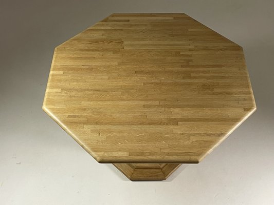 Octagonal Oak Table, France, 1980s-OTV-2033895