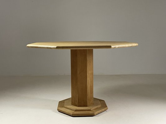 Octagonal Oak Table, France, 1980s-OTV-2033895