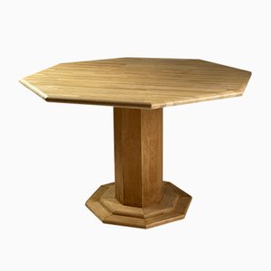 Octagonal Oak Table, France, 1980s-OTV-2033895