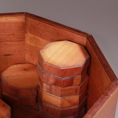 Octagonal Wooden Planter, 1960s-VJY-2033829