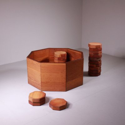 Octagonal Wooden Planter, 1960s-VJY-2033829