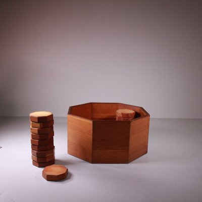 Octagonal Wooden Planter, 1960s-VJY-2033829