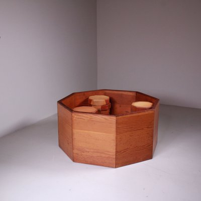 Octagonal Wooden Planter, 1960s-VJY-2033829