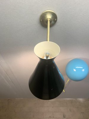 Octone Lacquered Black Wall Light, 1960s-NUO-1155088