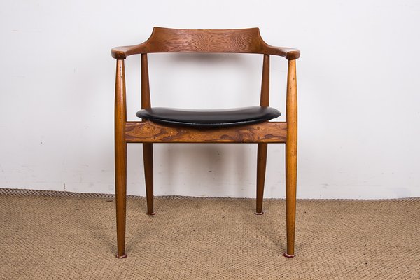 Office Armchair in Elm and Skai Teak Model St 750 by Arne Wahl Iversen, 1960s-EMB-2026907