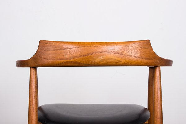 Office Armchair in Elm and Skai Teak Model St 750 by Arne Wahl Iversen, 1960s-EMB-2026907