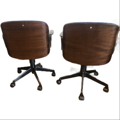 Office Armchairs by Ico Parisi for Mim, Rome, 1960s, Set of 2-SXH-1899843