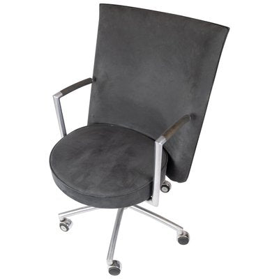 Office Chair Model J70 in Dark Grey Fabric by Johannes Foersom-UY-852198