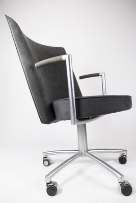 Office Chair Model J70 in Dark Grey Fabric by Johannes Foersom-UY-852198