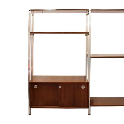 Office Modular Steel Wood Italian Shelf from ICF Padova, Italy, 1970s-UZ-862814