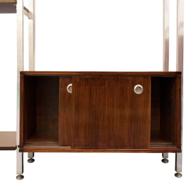 Office Modular Steel Wood Italian Shelf from ICF Padova, Italy, 1970s-UZ-862814