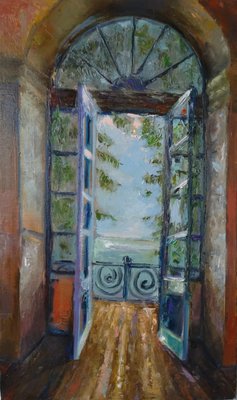 Ohanyan Kamsar, Open Balcony, 2020, Oil on Canvas-CHG-917438