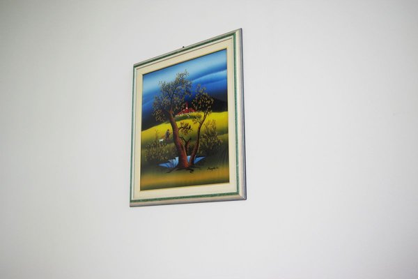 Oil on Canvas Paintings by Mugosa Naif, 1991, Set of 3-KNM-910392