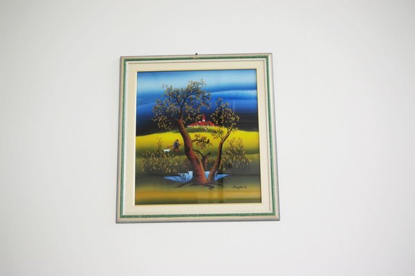 Oil on Canvas Paintings by Mugosa Naif, 1991, Set of 3-KNM-910392