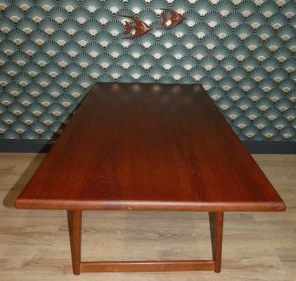 Oiled Solid Teak Coffee Table, 1960s-AFE-935235