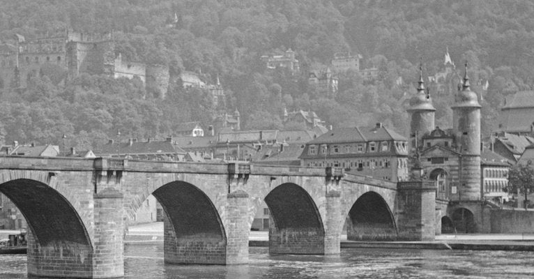 Old Bridge, River Neckar and Heidelberg Castle, Germany 1938, Printed 2021-DYV-990656