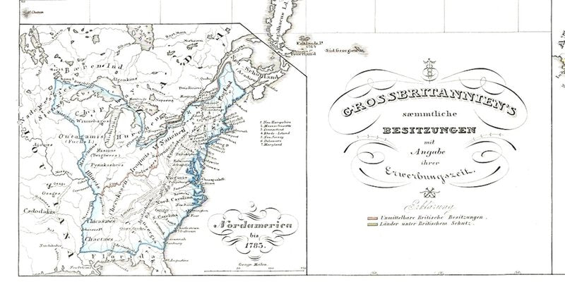 Old British Empire Map - Ancient Map by Karl Spruner - 1760 ca. 1760 ca.-ZCI-755580