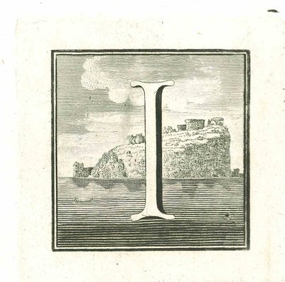 Old Master, Capital Letter for the Antiquities of Herculaneum Exposed, Etching, 18th Century-ZCI-2025067