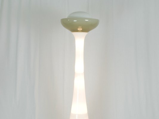 Olive Green and White Murano Glass Floor Lamp by Carlo Nason for Selenova, 1960s-RD-1764432