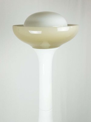 Olive Green and White Murano Glass Floor Lamp by Carlo Nason for Selenova, 1960s-RD-1764432