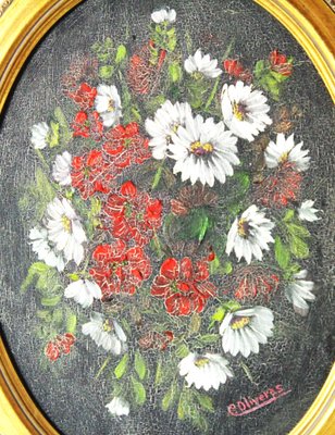 Oliveras, Spring Flowers, Oil on Board, Framed-ZYI-1338090