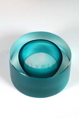 Olivetti Murano Glass Blue Paperweight by Paolo Venini, 1950-KGD-2043561