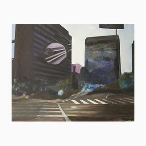 Olivier Furter, Nightfall SF, 2019, Oil on Canvas-CHG-1388210