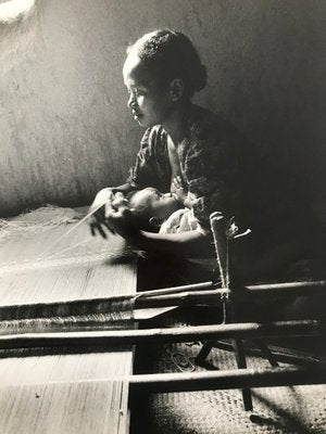 Olivier Le Brun, Ambenandouoka, Madagascar, Weaving, Mother and Child, 1998, Silver Print-KHH-1744004