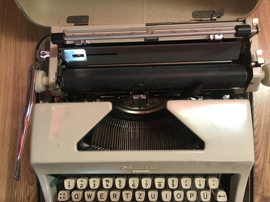 Olympia Monica Typewriter with Suitcase, 1960s-WQQ-991084