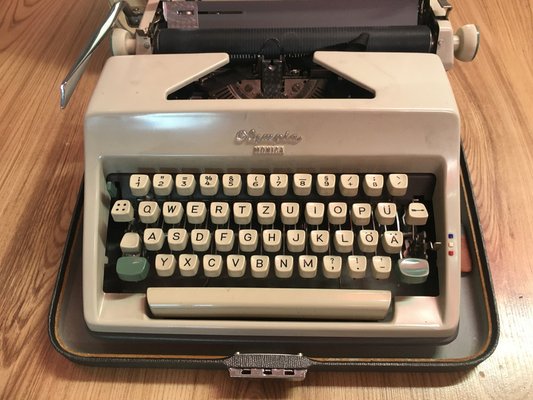 Olympia Monica Typewriter with Suitcase, 1960s-WQQ-991084