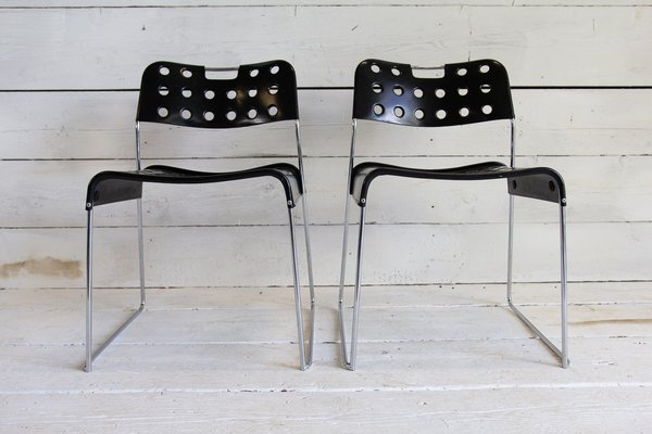 Omstak Chairs by Rodney Kinsman for Bieffeplast, 1970s, Set of 9-EBW-2017157