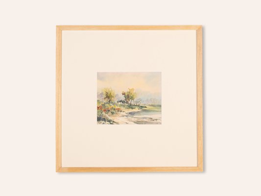 On the Shore, Watercolor on Paper, Framed-GPP-1066568