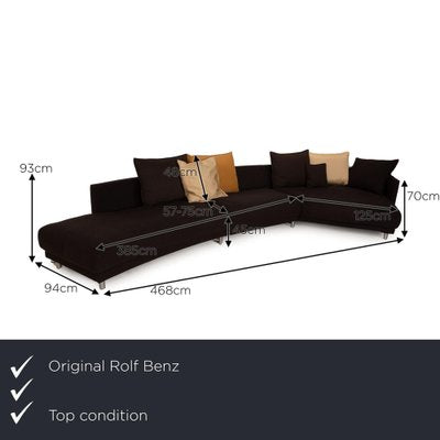 Onda Fabric Corner Sofa by Rolf Benz-RQW-1778152