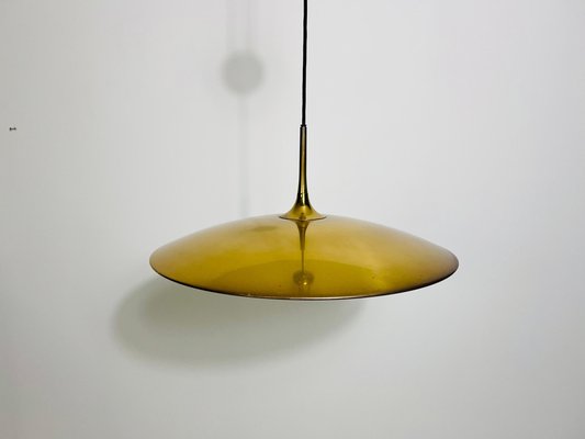 Onos 55 Brass Pendant Lamp with Counterweight attributed to Florian Schulz, Germany, 1970s-PUK-2020859